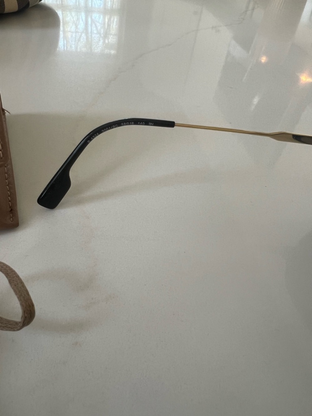 Burberry Isabela Women's Black Geometric Sunglasses with Tan Case - Picture 3 of 4